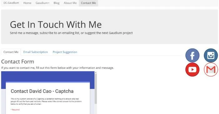 contact page after Bootstrap