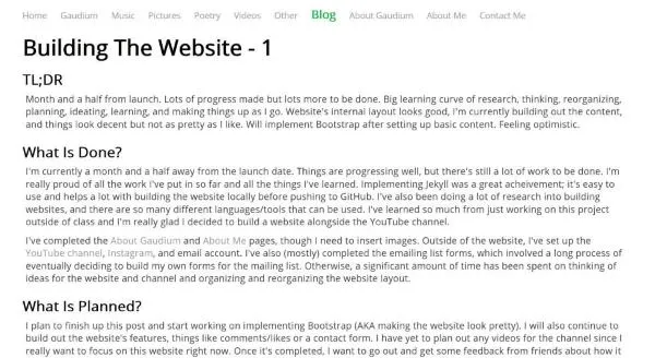 first post before Bootstrap